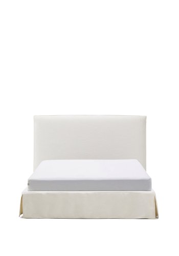 KAVE HOME Jaira sengeramme, m. aftageligt betr�k - hvid chenille stof (150x190)