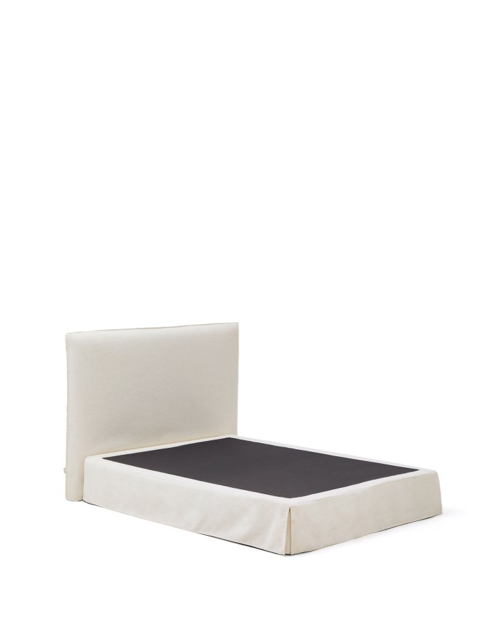 KAVE HOME Jaira sengeramme, m. aftageligt betr�k - hvid chenille stof (150x190)