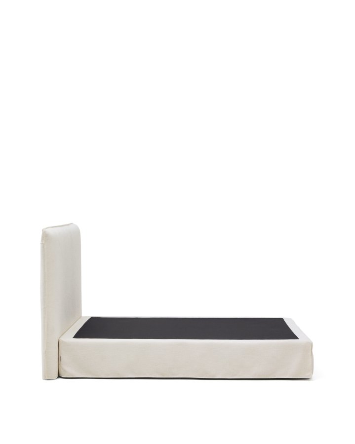 KAVE HOME Jaira sengeramme, m. aftageligt betr�k - hvid chenille stof (150x190)