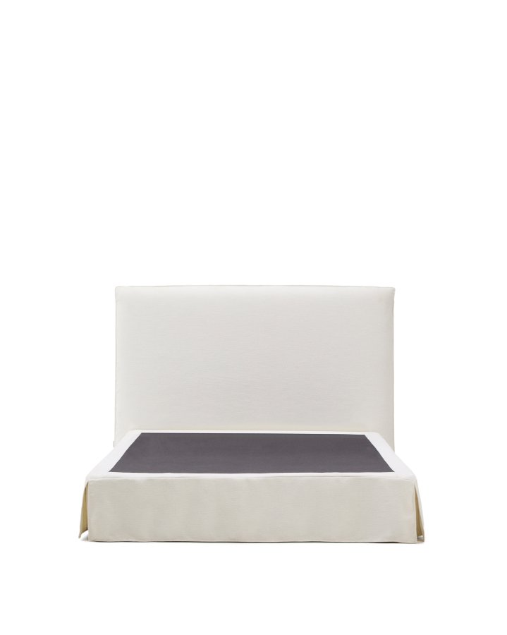 KAVE HOME Jaira sengeramme, m. aftageligt betr�k - hvid chenille stof (150x190)