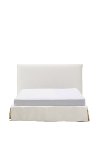 KAVE HOME Jaira sengeramme, m. aftageligt betr�k - hvid chenille stof (160x200)