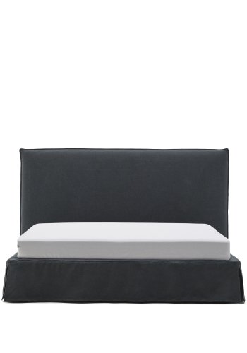 KAVE HOME Jaira seng i antrasittgrtt lin og bomull med avtakbart trekk til en 180 x 200 cm FSC Mix seng