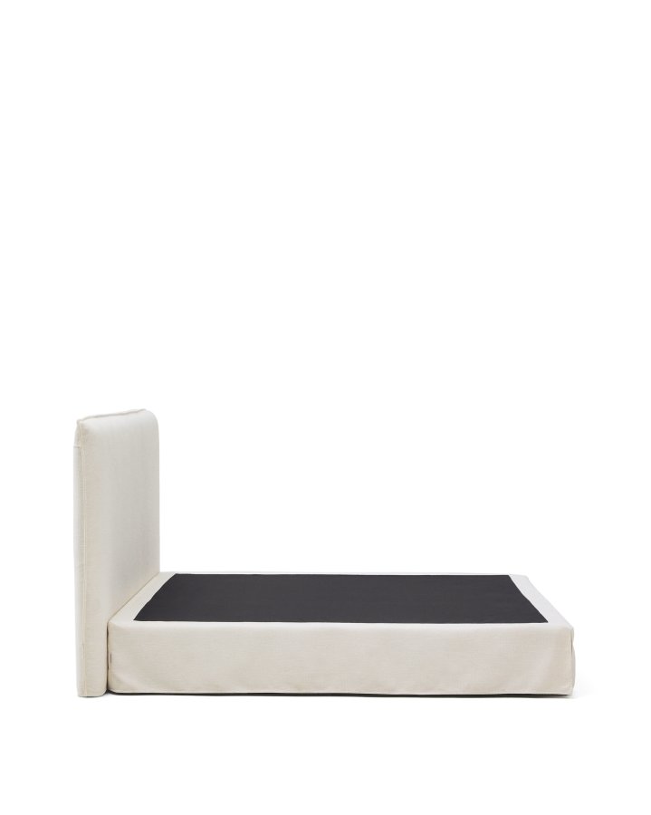 KAVE HOME Jaira sengeramme, m. aftageligt betr�k - hvid chenille stof (180x200)