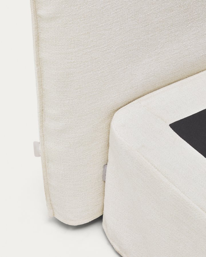 KAVE HOME Jaira sengegavl, m. aftageligt betr�k - hvid chenille (til senge op til 90 cm)