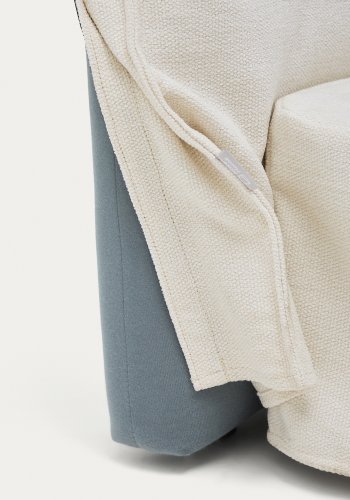 KAVE HOME Jaira sengegavl, m. aftageligt betr�k - hvid chenille (til senge op til 90 cm)