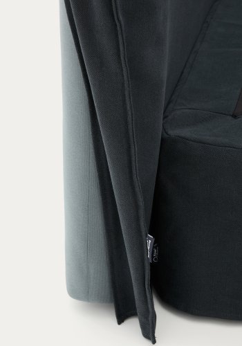 KAVE HOME Jaira sengegavl, aftageligt betr�k - antracitgr� h�r og bomuld (til senge op til 180 cm)