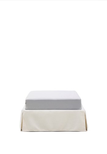 KAVE HOME Jaira sengebund, m. aftageligt betr�k - hvid chenille (til 90 x 200 cm madras)