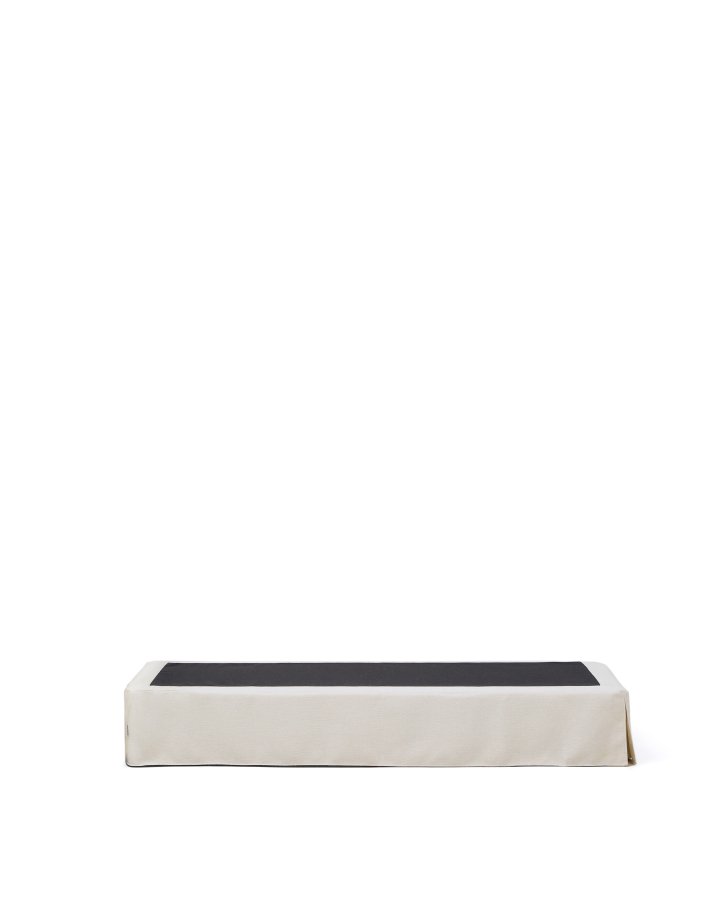 KAVE HOME Jaira sengebund, m. aftageligt betr�k - hvid chenille (til 90 x 200 cm madras)