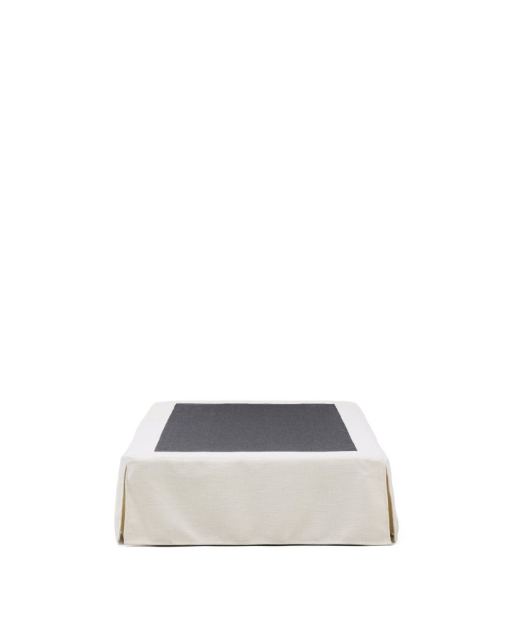 KAVE HOME Jaira sengebund, m. aftageligt betr�k - hvid chenille (til 90 x 200 cm madras)