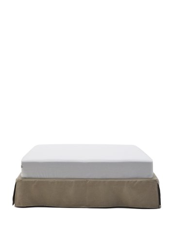 KAVE HOME Jaira sengebund, m. aftageligt betr�k - taupe h�r og bomuld (til 150 x 190 cm madras)