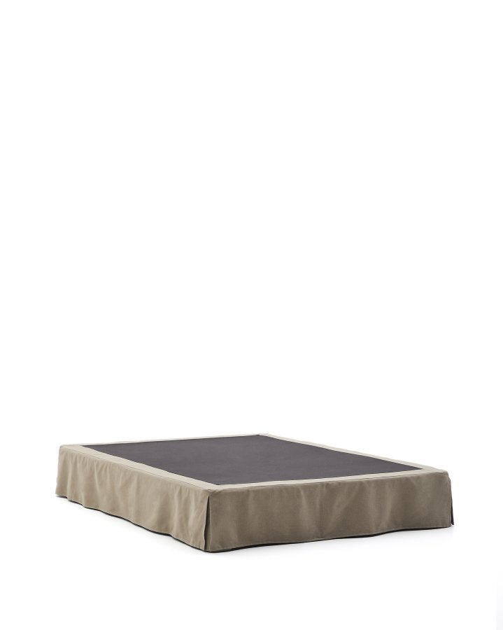 KAVE HOME Jaira sengebund, m. aftageligt betr�k - taupe h�r og bomuld (til 150 x 190 cm madras)