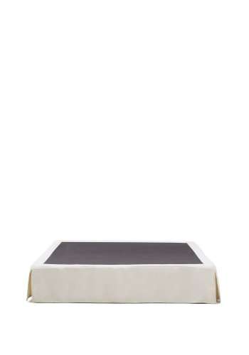 KAVE HOME Jaira sengebund, m. aftageligt betr�k - hvid chenille (til 150 x 190 cm madras)