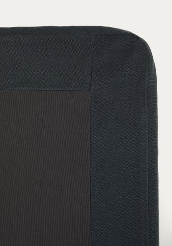 KAVE HOME Antrasittgrtt Jaira-bunn i lin og bomull med avtakbart trekk til en matte p 160 x 200 cm