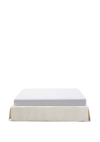 KAVE HOME Jaira sengebund, m. aftageligt betr�k - hvid chenille (til 160 x 200 cm madras)