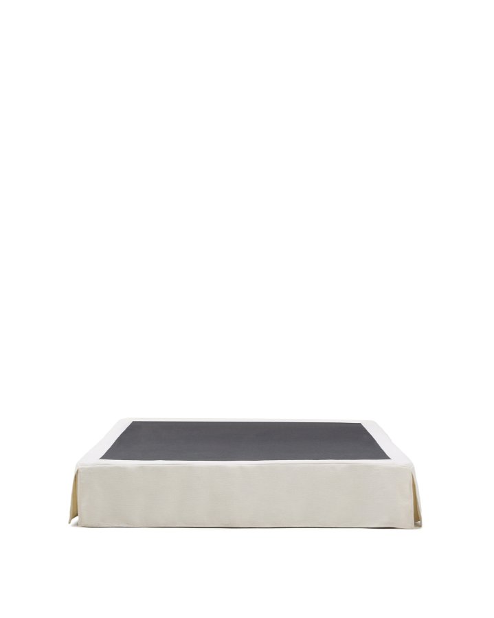 KAVE HOME Jaira sengebund, m. aftageligt betr�k - hvid chenille (til 160 x 200 cm madras)