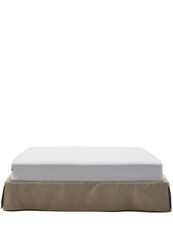 KAVE HOME Jaira sengebund, m. aftageligt betr�k - taupe h�r og bomuld (til 180 x 200 cm madras)