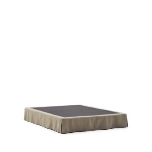 KAVE HOME Jaira sengebund, m. aftageligt betr�k - taupe h�r og bomuld (til 180 x 200 cm madras)