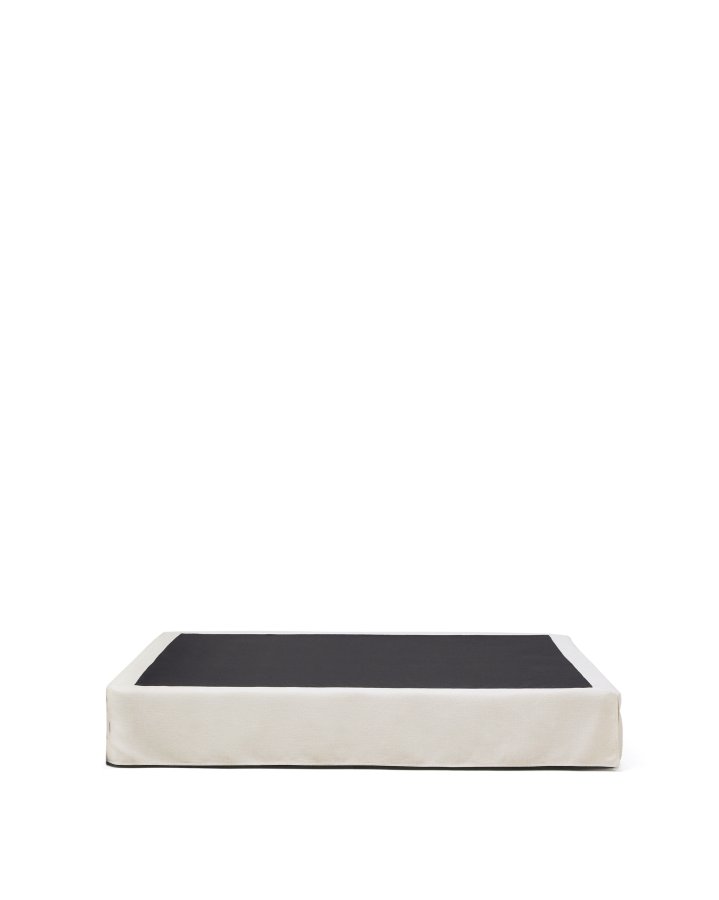 KAVE HOME Jaira sengebund, m. aftageligt betr�k - hvid chenille (til 180 x 200 cm madras)