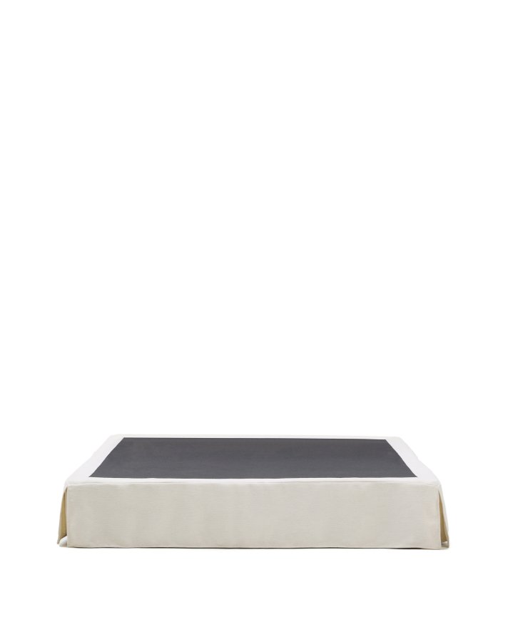 KAVE HOME Jaira sengebund, m. aftageligt betr�k - hvid chenille (til 180 x 200 cm madras)