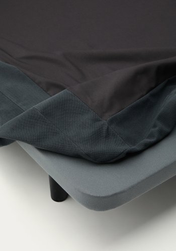 KAVE HOME Antrasittgrtt sengeteppe i lin og bomull Jaira til madrass p 180 x 200 cm