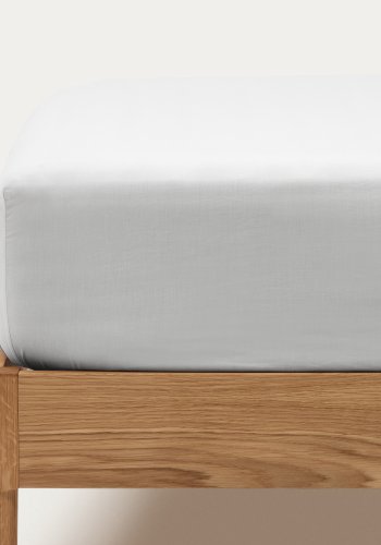 KAVE HOME Teia sengety - 100% bomullspercale med 180 trder i hvitt (150x200)