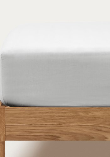 KAVE HOME Teia sengety i 100 % bomullspercale, 180 trder tetthet, hvitt, 180 x 200 cm