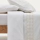 KAVE HOME Teia sengety i 100 % bomullspercale, 180 trder tetthet, hvitt, 180 x 200 cm