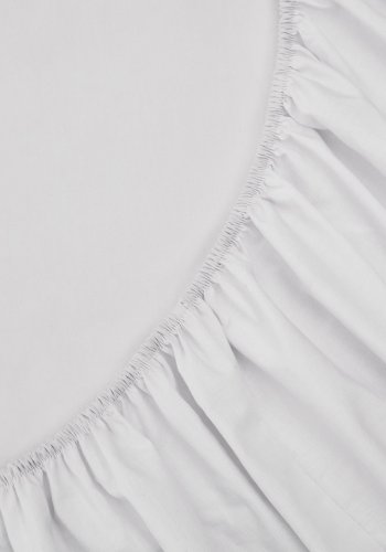 KAVE HOME Teia sengety i 100 % bomullspercale, 180 trder tetthet, hvitt, 180 x 200 cm