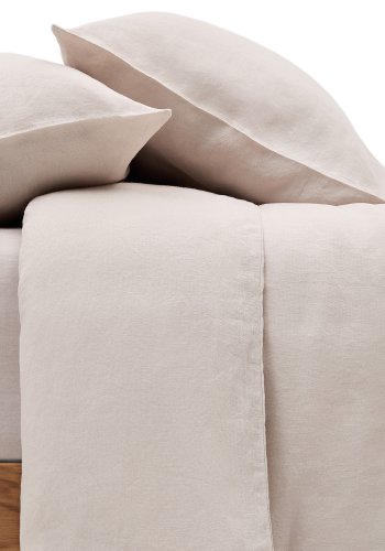 KAVE HOME Simmel grtt dynetrekk- og putetrekksett i bomull og lin, 90 cm seng