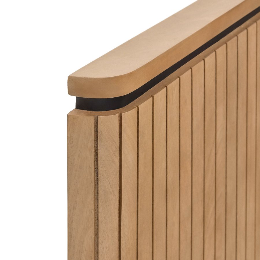 KAVE HOME Licia sengegavl - naturlig mangotre og jern (180x95)