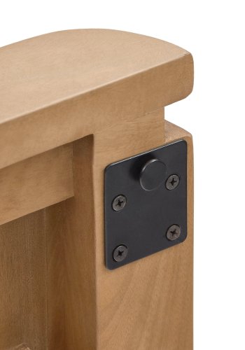 KAVE HOME Licia sengegavl - naturlig mangotre og jern (180x95)