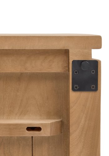 KAVE HOME Licia sengegavl - naturlig mangotre og jern (180x95)