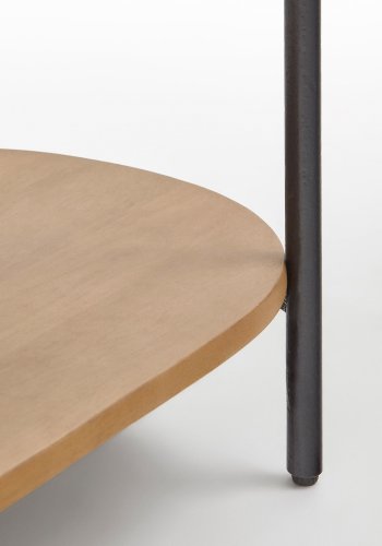 KAVE HOME Licia nattbord, m. 1 hylle og 1 skuff - naturlig mangotre (55x35)