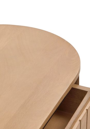 KAVE HOME Licia nattbord, m. 1 hylle og 1 skuff - naturlig mangotre (55x35)