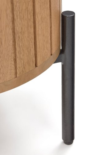 KAVE HOME Licia nattbord, m. 1 dr og 1 hylle - naturlig mangotre (55x35)