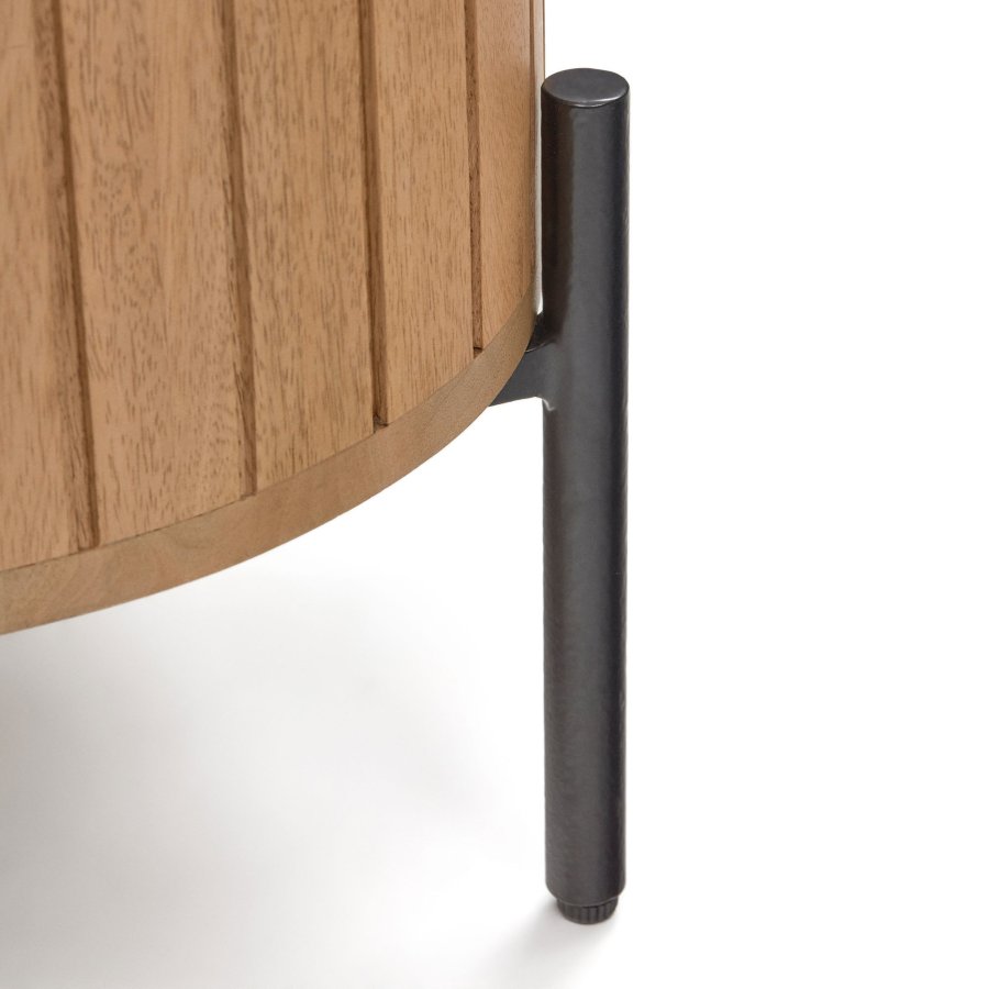 KAVE HOME Licia nattbord, m. 1 dr og 1 hylle - naturlig mangotre (55x35)