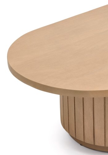 KAVE HOME Licia sofabord, ovalt - naturlig mangotre (120x60)