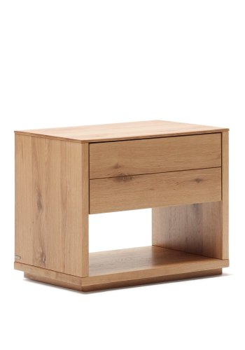 KAVE HOME Alguema nattbord, m. 1 skuff - naturlig eikefiner (60x50)