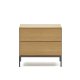 KAVE HOME Vedrana sidebord, m. 2 skuffer - naturlig eikefiner og sort stl (60x40)