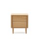 KAVE HOME Lenon nattbord, m. 2 skuffer - naturlig eikefiner og eiketre (50x55)
