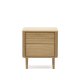KAVE HOME Lenon nattbord, m. 2 skuffer - naturlig eikefiner og eiketre (50x55)
