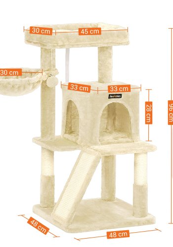 FEANDREA Kradsetr�, Kattet�rn, Bredere S�de til Store Katte, Beige PCT51M