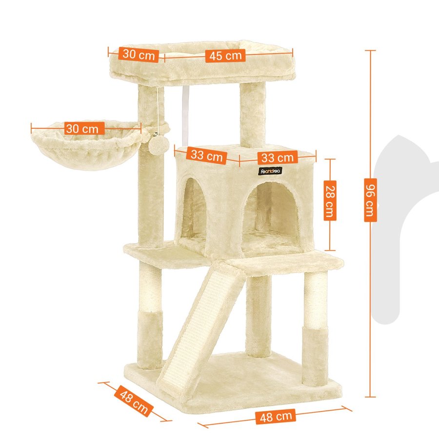 FEANDREA Kradsetr�, Kattet�rn, Bredere S�de til Store Katte, Beige PCT51M