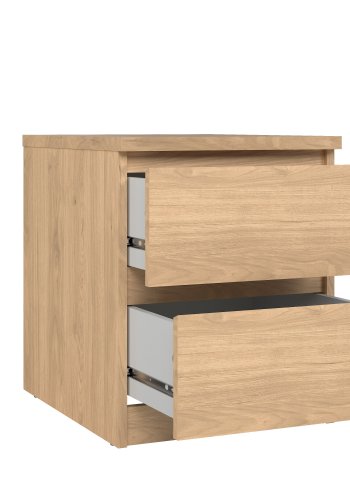 TVILUM Naia natbord, m. 2 skuffer - Jackson Hickory natur spnplade (40.4x50)