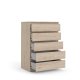 TVILUM Naia Kommode 5 skuffer - ParcelJackson Hickory