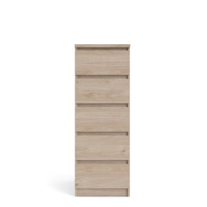 TVILUM Naia Kommode, m. 5 skuffer - Jackson Hickory natur spnplade
