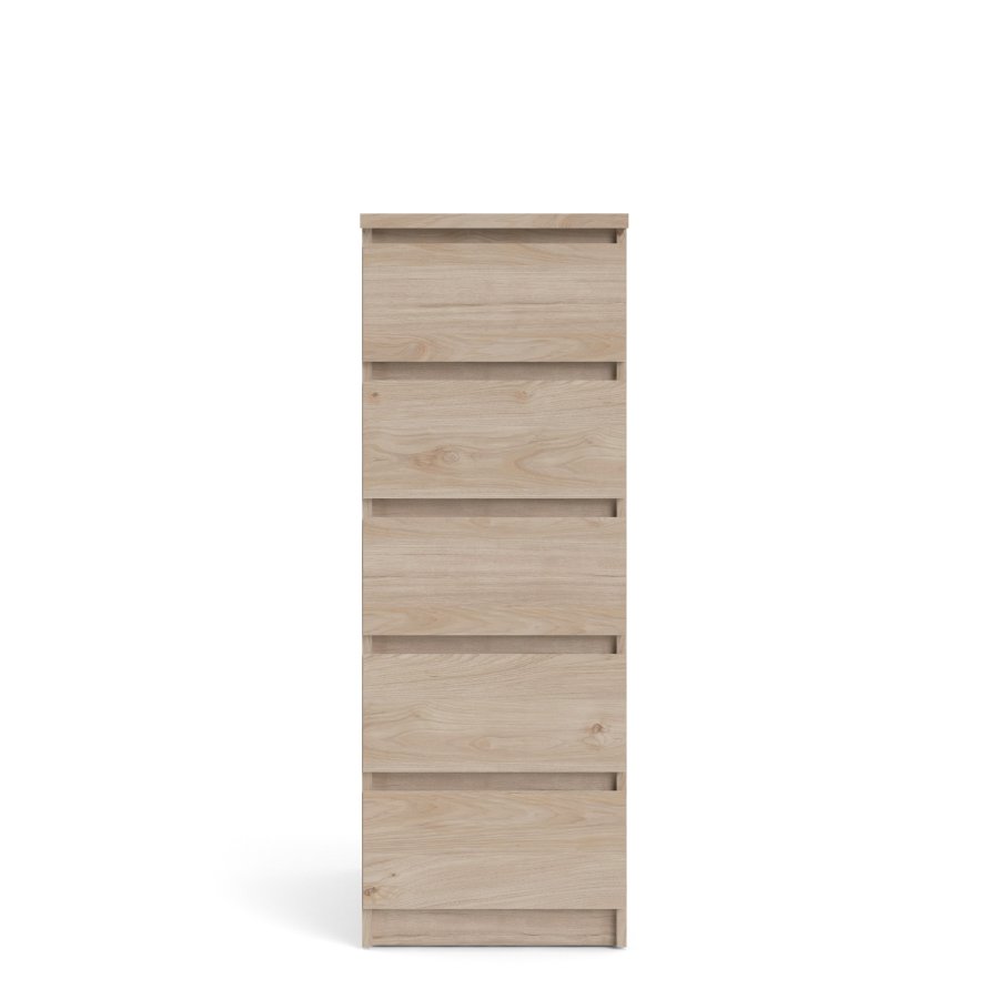 TVILUM Naia Kommode, m. 5 skuffer - Jackson Hickory natur spnplade