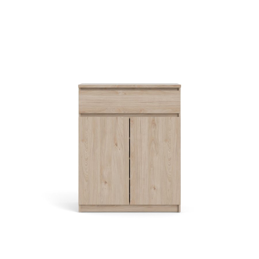 TVILUM Naia Sideboard, mit 2 Türen und 1 Schublade - Jackson Hickory Naturspanplatte
