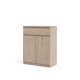 TVILUM Naia Sideboard, mit 2 Türen und 1 Schublade - Jackson Hickory Naturspanplatte