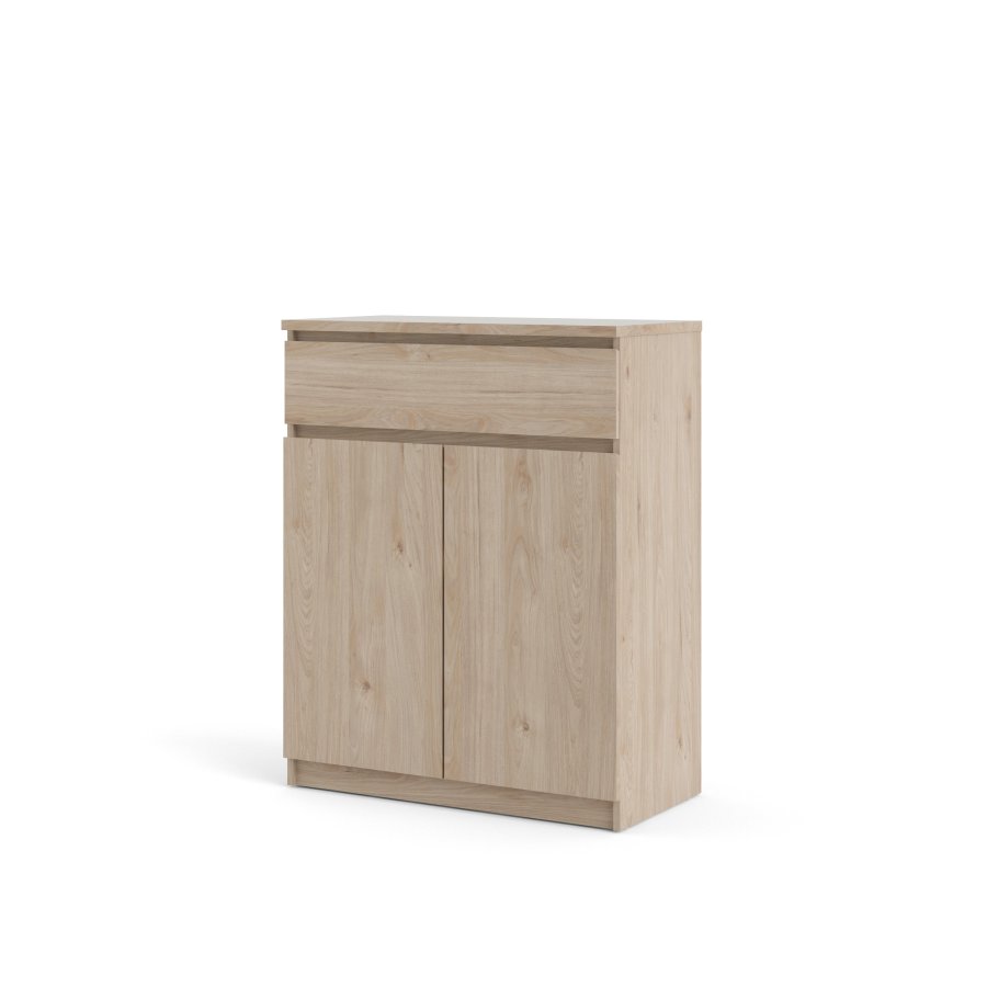 TVILUM Naia Sideboard, mit 2 Türen und 1 Schublade - Jackson Hickory Naturspanplatte